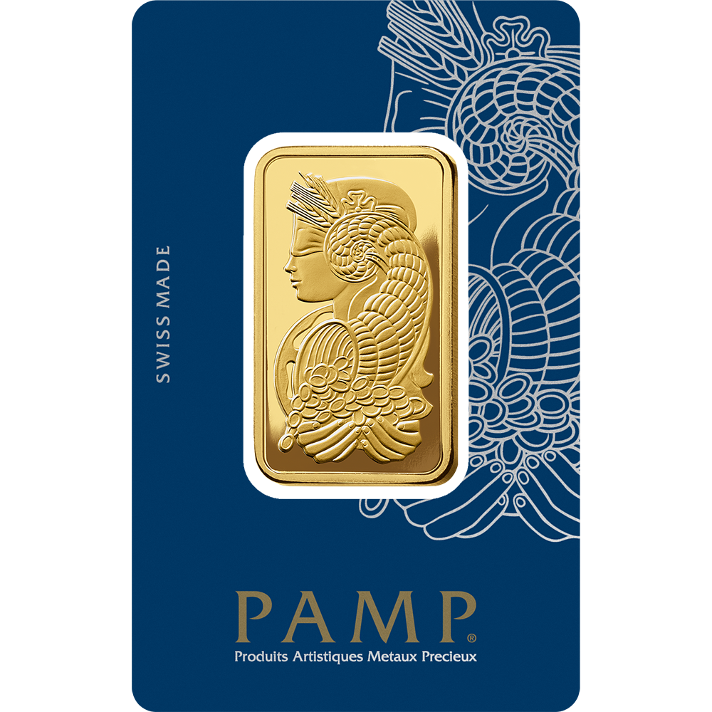 Lady Fortuna Gold Minted Bar 1oz