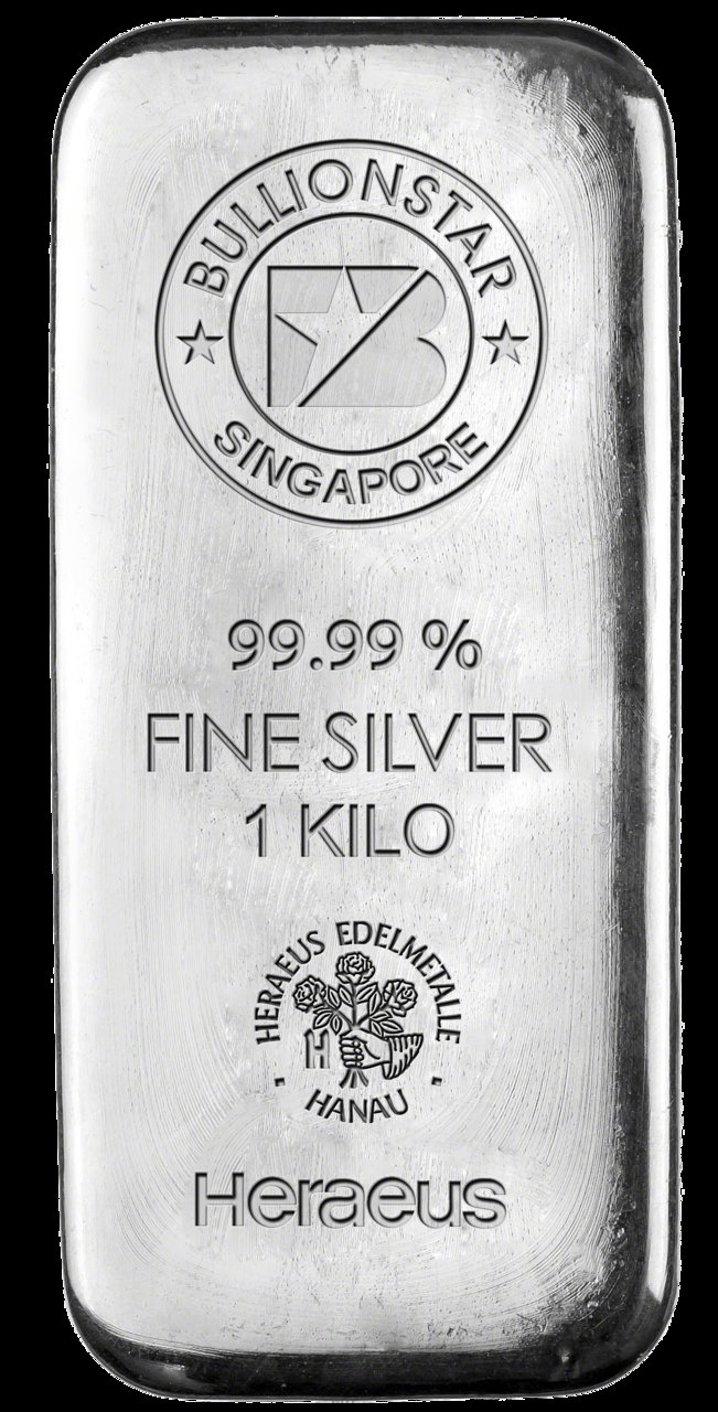 BullionStar Silver Bars with No Spread - 1 kg